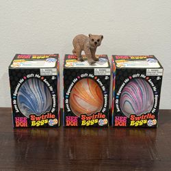 NeeDoh Swirlie Egg Blue Orange Pink