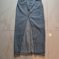 Edikted - Long Maxi Denim Skirt - Size Small