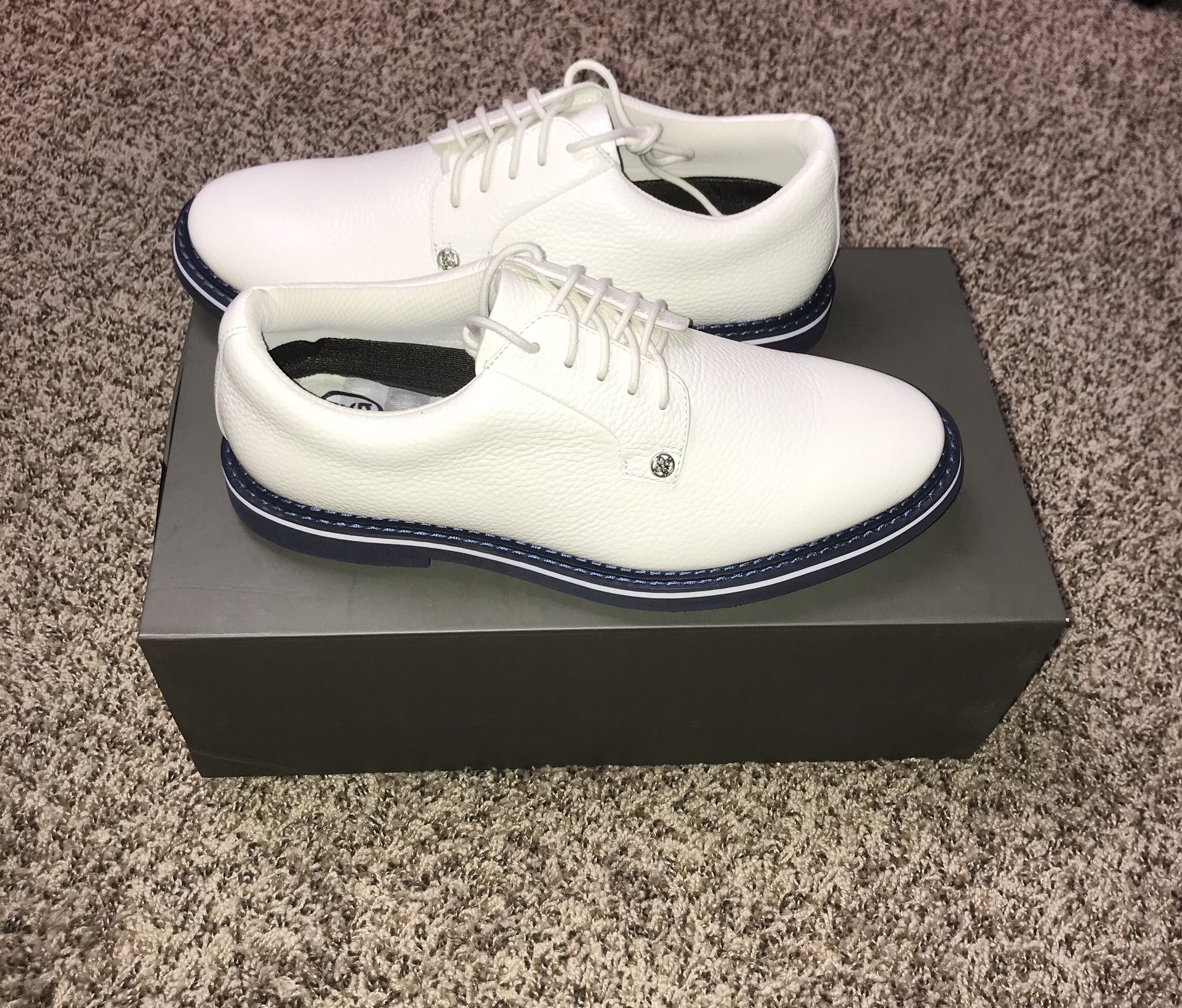G/Fore Gallivanter Clover Golf Shoe Size 9 Men’s G4MF18EF01 White Blue Masters New with box