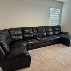 All Leather Black Couch