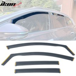 Fits 2021-2025 Volkswagen ID.4 Acrylic In Channel Smoke Window Visor Sun Rain Guard