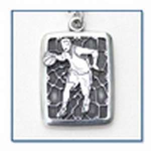 Sports Jewelry Basketball Pendant Sterling Silver