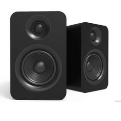 Kanto YU Passive 4" Passive Bookshelf Speakers with 1" Silk Dome Tweeter | External Amplifier Required | Matte Black | Pair