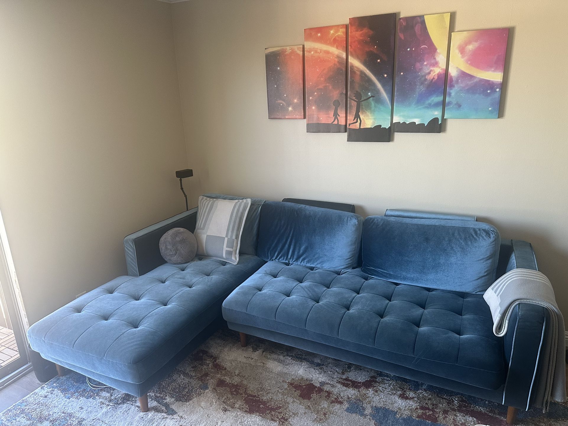 Rove concepts Blue Couch (Luca sectional) 