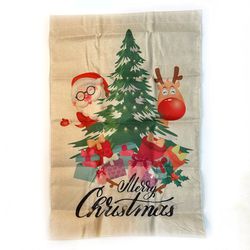 Merry Christmas Garden Outdoor Flag Santa Reindeer X-Mas Tree Holiday 