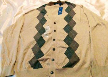 IMen's Brown IZOD Cardigan