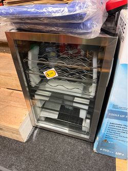 Glass door and led lights beverage fridge new