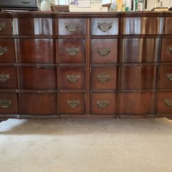 Three Piece Vintage Wooden Bedroom Set