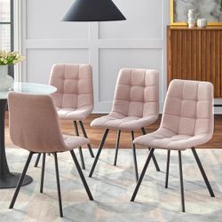 Set of 4 Pink Chairs