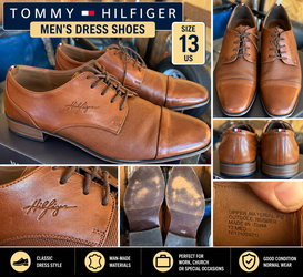 Tommy Hilfiger Men's Brown Dress Shoes – Size 13 – Classic Oxford Style