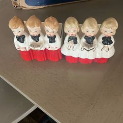 Vintage ceramic Christmas choir girl figurine