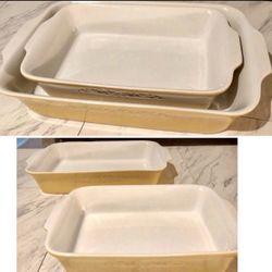 Sur La Table 2 Piece Set -Oven to table casserole dishes-Stoneware- NEW -77064 zipcode