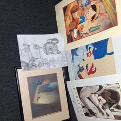 Disney Lithograph Morieo Bro. Pensal Drawing 