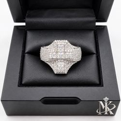 925 Sterling Silver 4.00CTW MOISSANITE Cross Men’s Ring Size 10 or 11