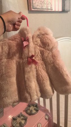 Pink fur jacket 12mts