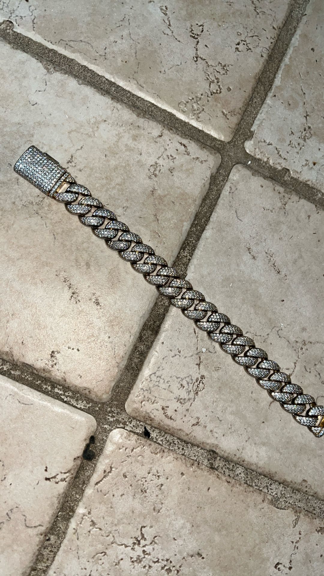Cuban link 14mm diamond Bracelet