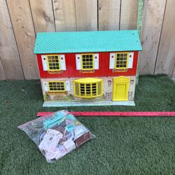 1950’s Tin Litho Doll House, Either Marx Or Wolverine