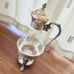 Silver Plated Glass Coffee Carafe