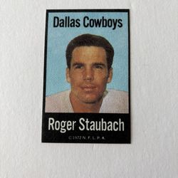 RARE 1972 Roger Staubach Football NFLPA Iron Ons  NM-MT OR BETTER  -ROOKIE YEAR Dallas Cowboys