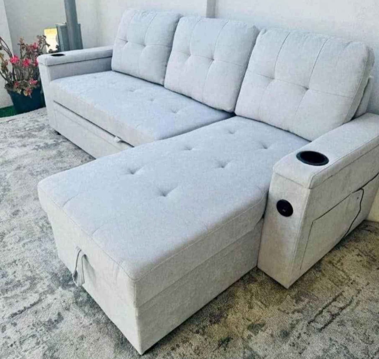 New Sleeper Sectional In Box 📦 Buy Now Pay Later No Credit Needed