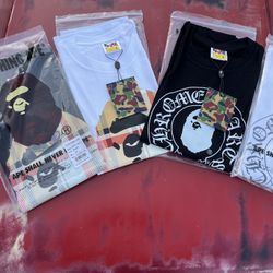 Bape and Amiri shirts
