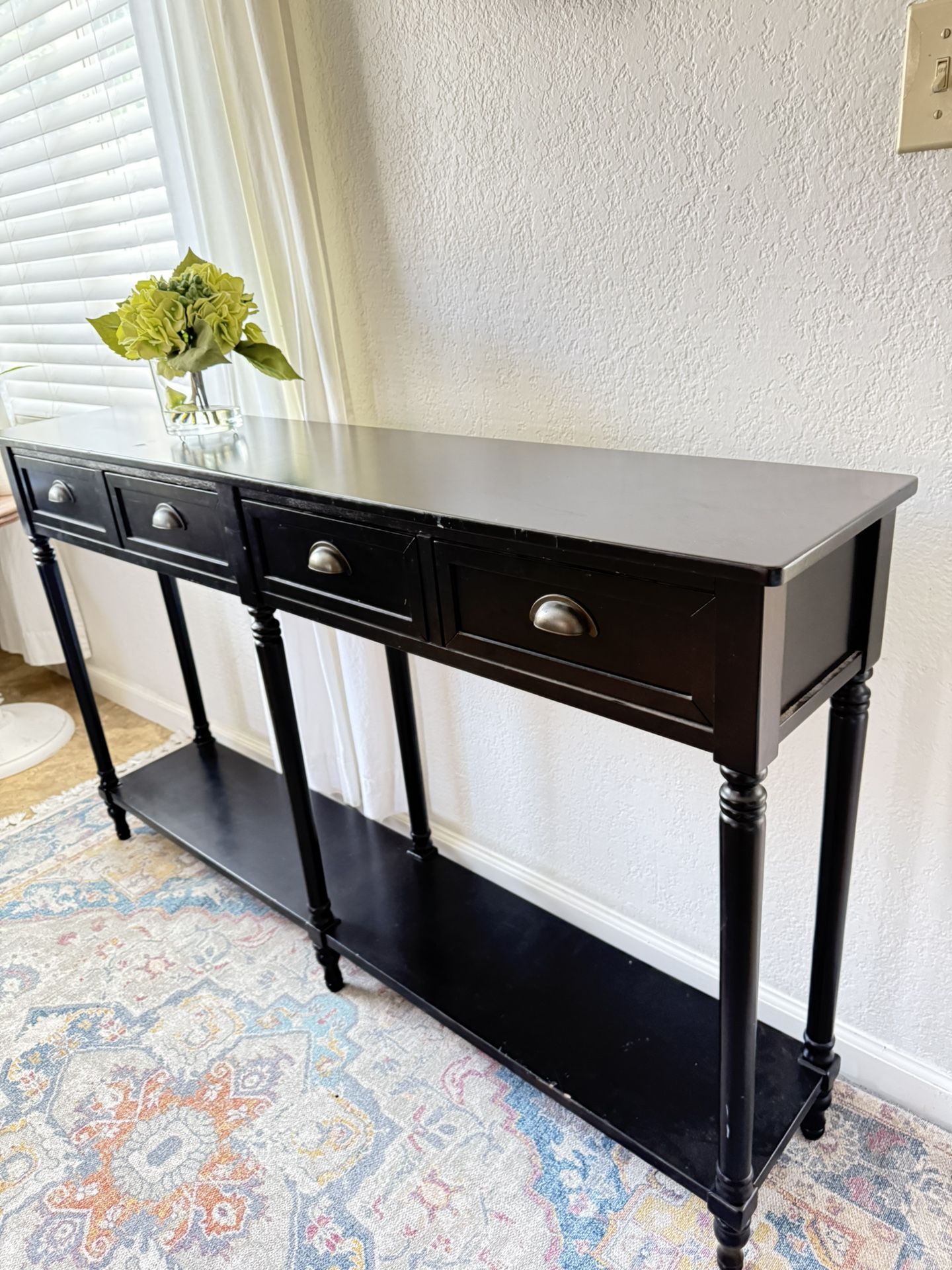 Black Long Console Table In Tracy