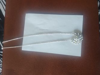 Silver Ring and necklace with diamonds