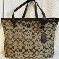 Coach Brown & Tan Shoulder Bag