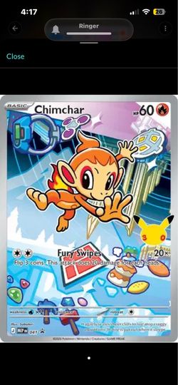 Pokemon card “chimchar”