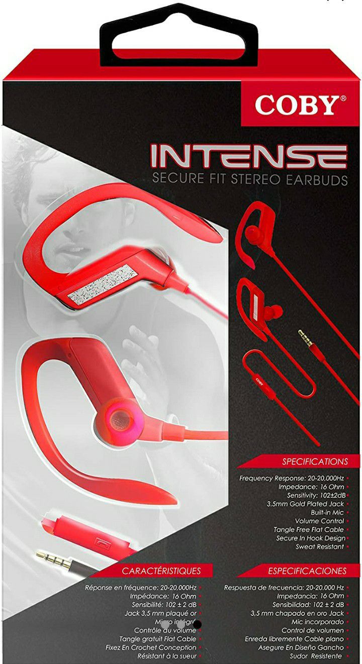 COBY INTENSE' EARBUDS w/MIC