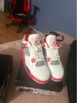 Fire red Jordan 4s