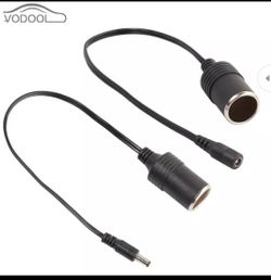 VODOOL 40cm DC 5.5x2.1Tmm Male Female to Car Cigarette Lighter Female Socket Power Supply Plug Cable Cord Charger Adapter Wire