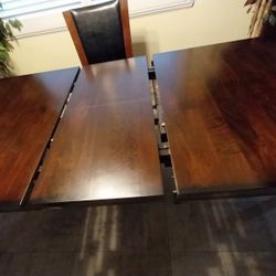 Wood Dining Table And Four Chairs