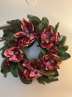 Briful-24” Christmas Magnolia Flower Wreaths