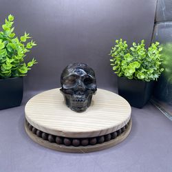 728g 4”X3” Smokey Quartz Skull Carving