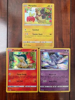 Pokemon SWSH Promo Holo Lot of 3! Morpeko, Cyndiquil & Oricorio LP/NM ⭐️