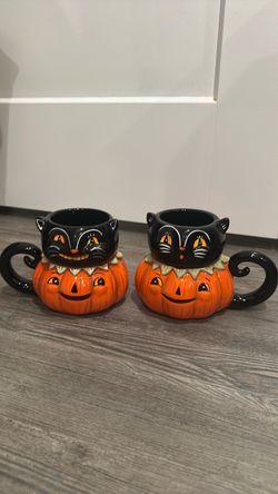 Johanna Parker Halloween Black cat Mugs