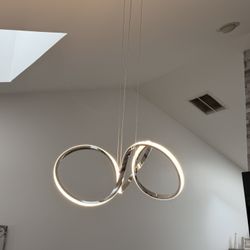 Artika Swirl LED Chrome Pendant Light – Modern Chandelier