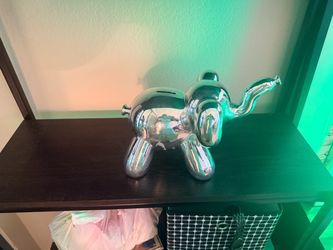 Silver Balloon Elephant Coin Bank