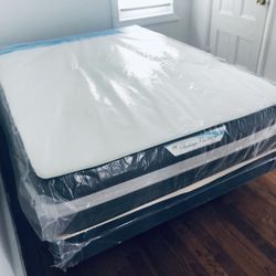 Brand New Comfort Queen Size With box spring Delivery available