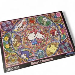 Sanrio Stained Glass Musical 1000 Piece Jigsaw Puzzle [Discontinued Product]