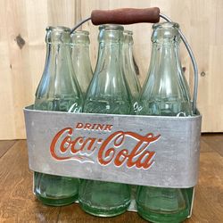 Antique Aluminum Coke Bottle Carrier