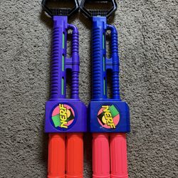 Vintage Purple And Blue Nerf Master Blasters 