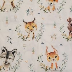 4 Yards Fabric NURSERY THEME Woodland Animals
