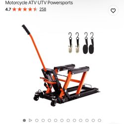 VEVOR Steel Hydraulic Motorcycle Jack Stand 1500LBS