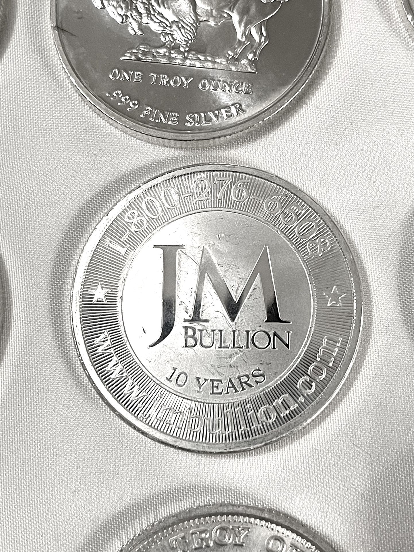 In Great Condition (14) .999 Fine Silver 1 Troy Oz Each Different Designs Silver Rounds & 1987 Issue “We The People” Liberty Silver Dollar Proof