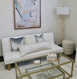 Pier 1 Accacia Gold Glass Coffee Table - $200