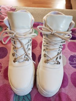 Botas Blancas Plataforma Size 9 Women