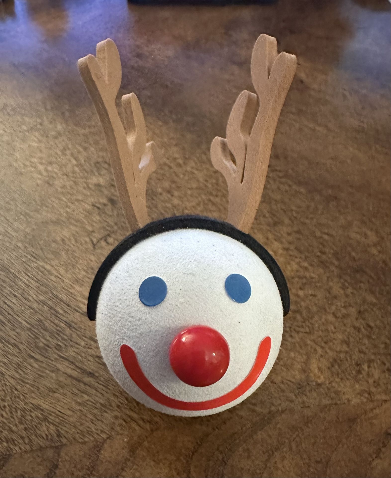 Vintage Jack in the Box Christmas Reindeer Antenna Topper