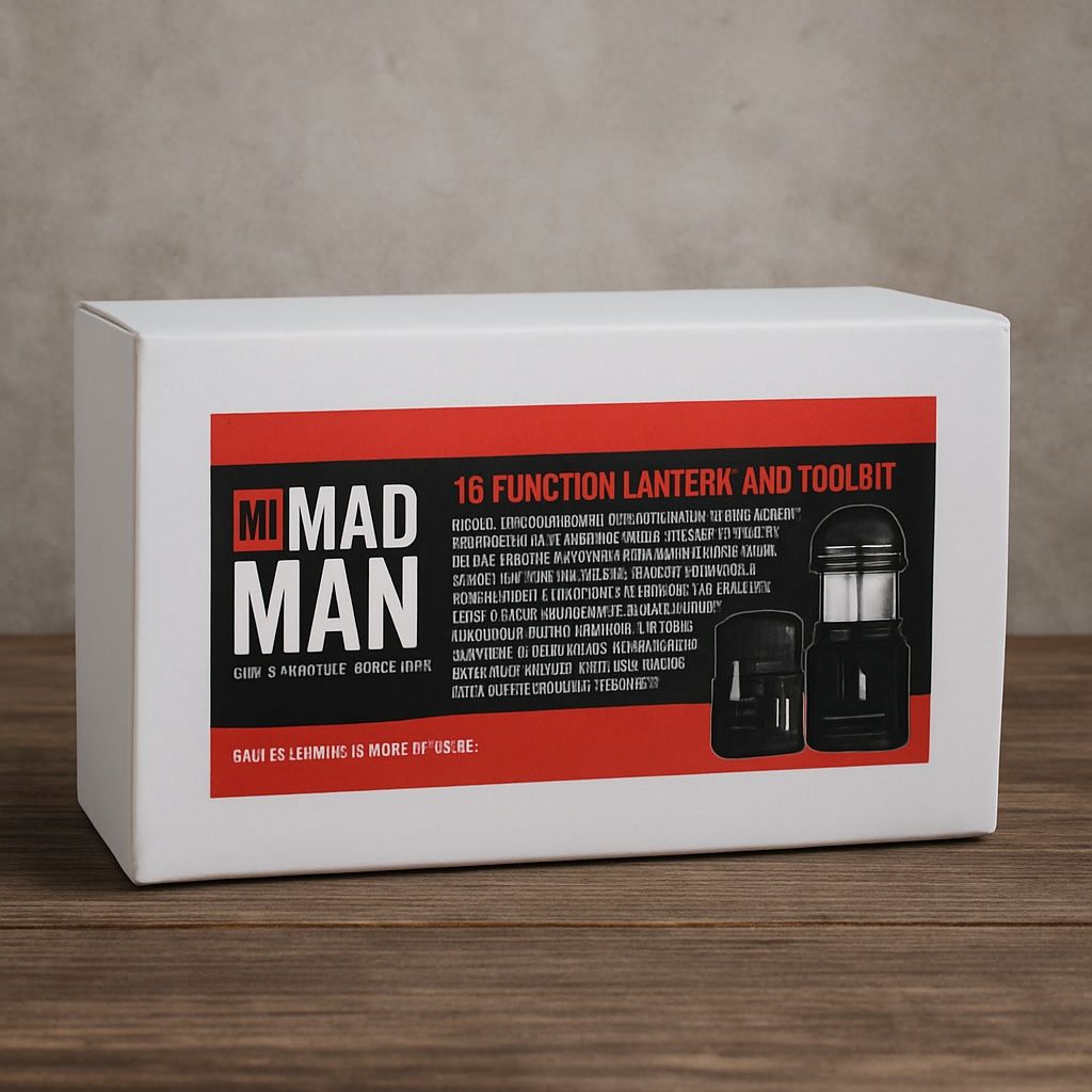 Mad Man 15-Function Lantern & Tool Kit Multi-Tool Set w/ Bits Sockets Cutter